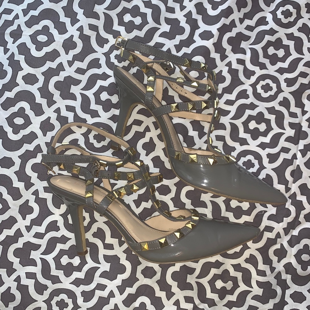BCBG Grey Studded Heels